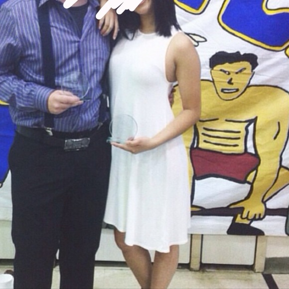 SOLD Aritzia wilfred free white flowy dress jersey swing summer boho bohemian - Picture 2 of 6